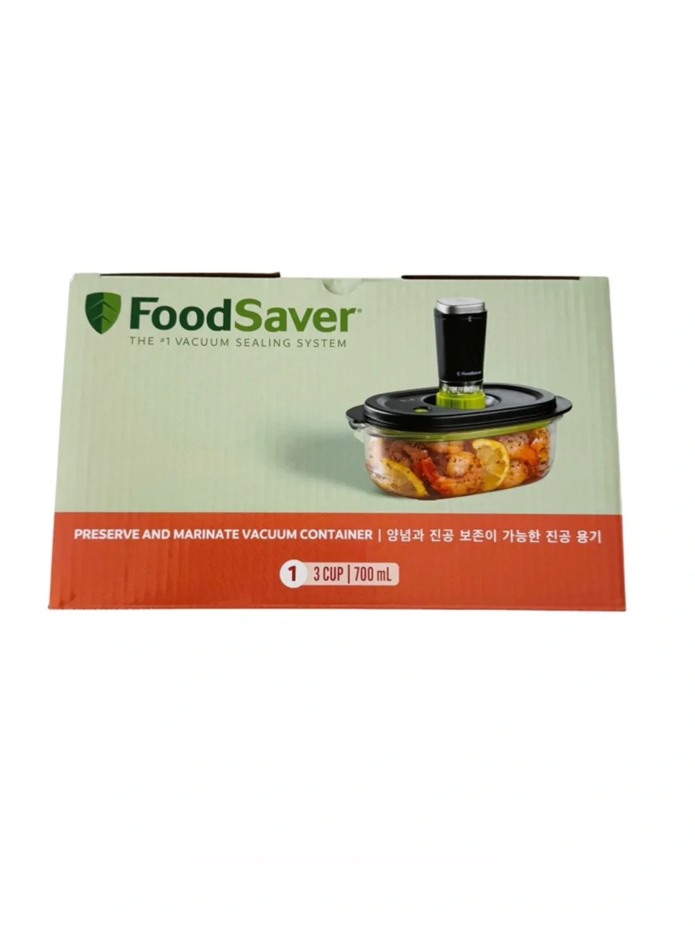 NEW FoodSaver Preserve & Marinate (1) 3 Cup Vacuum Container in Box